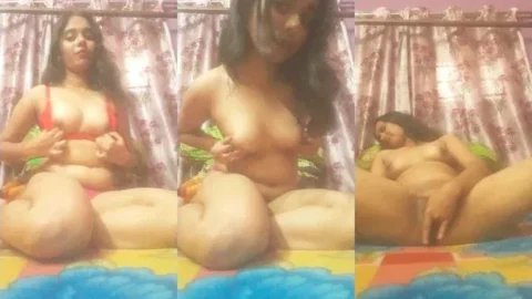 Horny Desi BBW with Huge Boobs Fingering Her Hairy Chut on Cam Video MMS