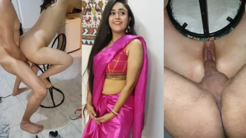 Desi aunty full nude getting fucked hard in a chair Video MMS