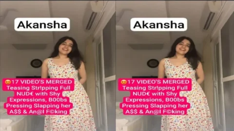 Desi NRI Girl Viral Teasing Stripping with Boobs Pressing Slapping her Ass Desi Porn MMS
