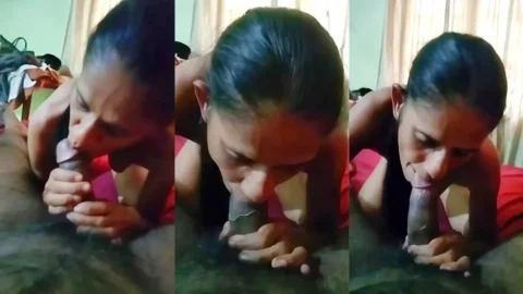 Desi Bhabi Gives Sloppy Blowjob and Swallows Cum Leaked MMS Video MMS