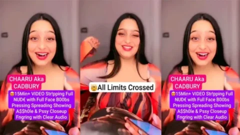 Famous Insta Influencer Chaaru Aka Cadbury Premium Nude Live Desi Porn MMS