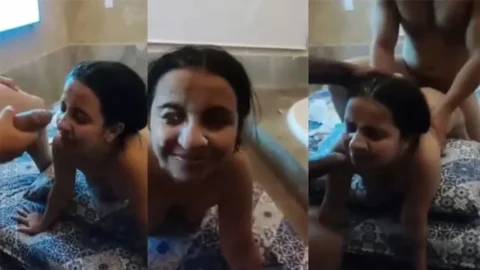 Horny Indian Girl Threesome Fucked Cum Facial With Clients Desi Porn MMS
