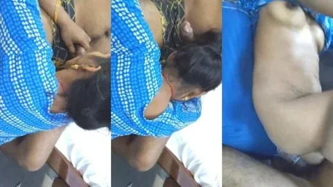 Leaked Desi Bhabhi Blowjob Video Sloppy Deepthroat Close Up Video MMS