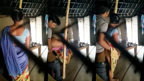 Leaked Desi Bhabhi Doggystyle Sex with Neighbor in Kitchen Video MMS