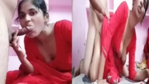 Red saree bhabhi sex after blowjob viral porn Desi Porn MMS