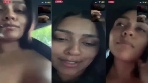 Desi girlfriends steamy car videocall turns into hot private fun MMS Porn