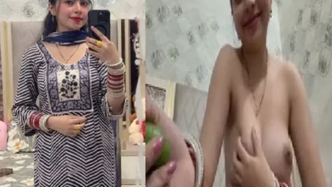 Punjabi Horny Wife Masturbating With Cucumber Desi Porn MMS