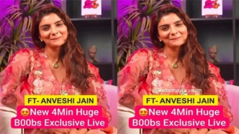 Exclusive Anveshi Jain live show with huge boobs and hot romance MMS Porn
