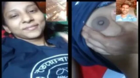 Cute Bangladeshi girl boob show on video call Desi Porn MMS
