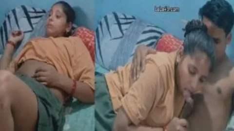 Bhabhi kissing young boy and taking his big dick Desi Porn MMS