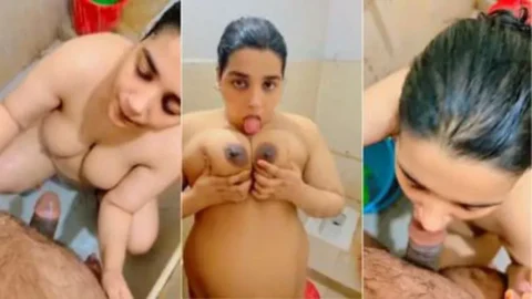 Chubby Wife Sucking Her BF Dick And Enjoys Bathroom Sex Desi Porn MMS