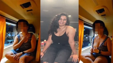 Running Bus Wife Showing Her Assets To Outsiders On HD Porn