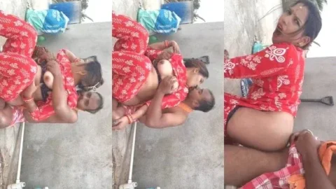 Horny Desi Bhabhi Gives Slopy Outdoor Blowjob and Gets Rough Fucked Video MMS