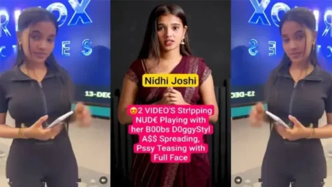 Nidhi Joshis steamy private stripping show on paid app MMS Porn
