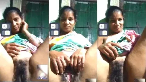 Leaked VC of Horny Desi Wife Spreading Hairy Pussy and Big Boobs Video MMS