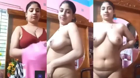 Cheating Bengali Wife Shows Off Her Big Tits and Nude Body Before Bath Video MMS