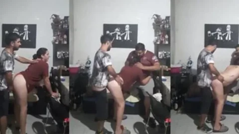Beautiful Sexy Milf Aunty In Threesome Fucked Desi Porn MMS