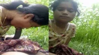 Desi gaon ki ladki ne khet mein apne lover ko diya hot blowjob MMS Porn