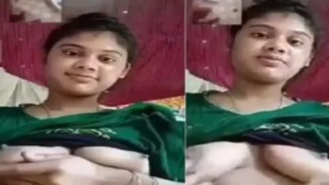Cute girl boobs show on viral video call to lover Desi Porn MMS