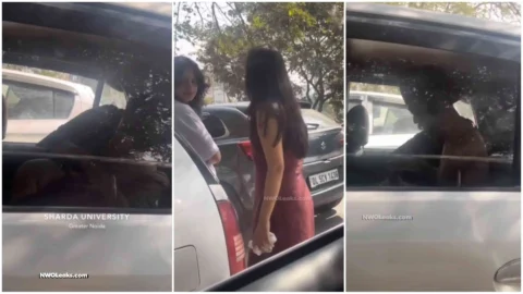 Sharda University Viral Video Girl Giving Blowjob in Car MMS Porn