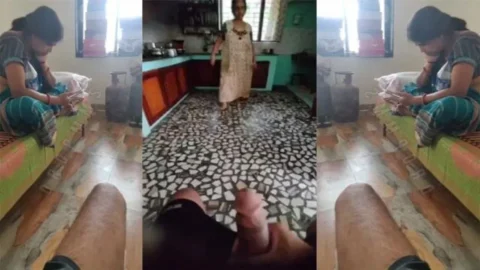 House Owner Son Masturbating Infront Of Maid Aunty Desi Porn MMS