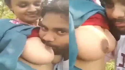 Indian Lovers Sex Outdoors Viral Boob Suck Desi Porn MMS