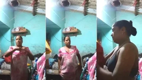 Desi Bhabhi Exposing Huge Boobs While Changing Clothes Leaked MMS Video MMS