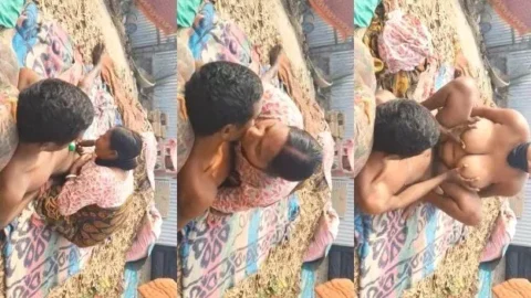 Desi BBW Bhabhi Gives Sloppy Blowjob and Rides Hard Dick Outdoors Video MMS