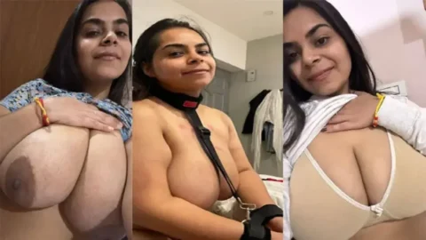 Hot Indian Girl Teasing Her Juicy Melons Secretly MMS Porn