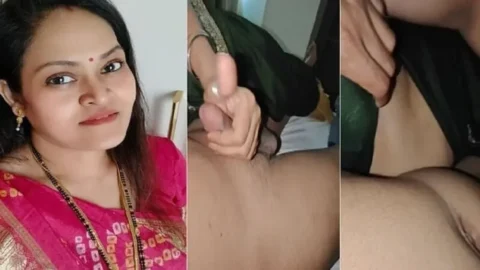 Milf jerking big dick of husband Desi Porn MMS