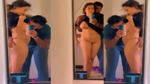 Desi hubby secretly enjoying his hot wifes juicy melons MMS Porn