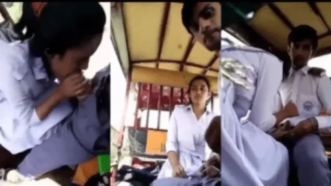 College Lovers Quick Blowjob In Moving Rickshaw Desi Porn MMS