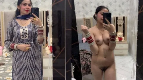 Beautiful Newly Wed Horny Punjabi Wife Self Recording Fucking Herself with Cucumber Riding Ana Desi Porn MMS