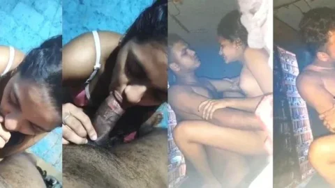 Horny Desi Bhabhi Gives Sloppy Blowjob and Gets Wet Pussy Fucked Hard Video MMS