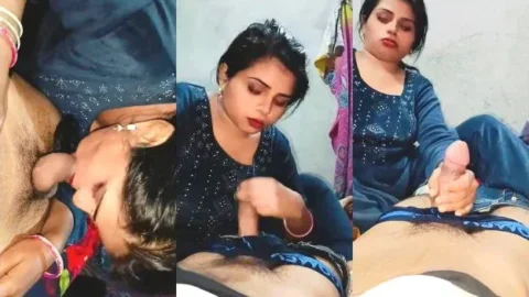 Desi Bhabhi Gives Devar A Sloppy Blowjob In A Leaked Home Video Video MMS