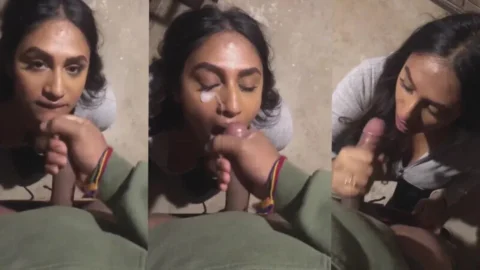HOT AND SEXY BROWN BABE GOT SO HEATED THAT SHE STARTING SUCKING DICK IN BACK Desi Porn MMS