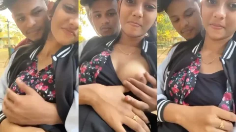 Viral Desi Girlfriend Boobs Groped in Public Park Leaked MMS Video MMS