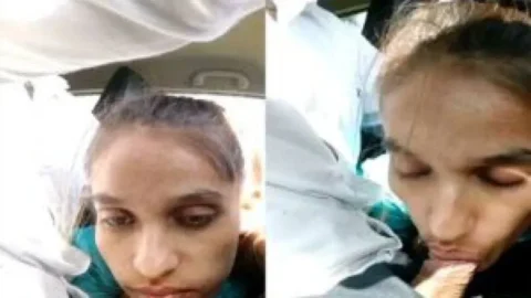 Desi girl giving blowjob inside running car Desi Porn MMS