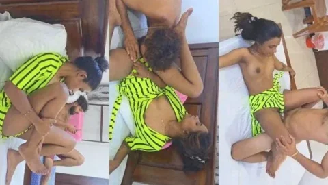 Sri Lankan GF Leaked Blowjob and Hard Pussy Fuck on White Bed Video MMS
