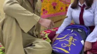 Village school girls secret night with fake policeman MMS Porn
