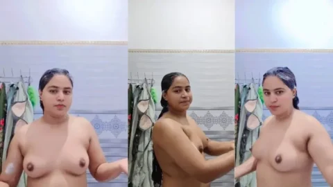 BEAUTIFUL PAKISTANI CHUBBY GIRL BATHING NUDE Desi Porn MMS