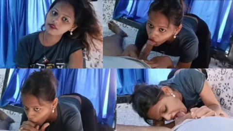 Young Wife Giving Deepthroat Blowjob With Cum Desi Porn MMS