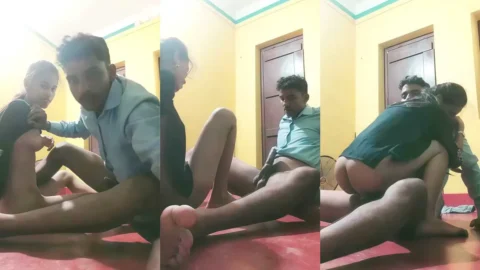 Leaked desi GF gets her boobs sucked and pussy fucked hard on the floor Video MMS