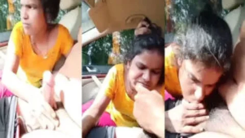 Marathi Randi giving blowjob inside car Desi Porn MMS
